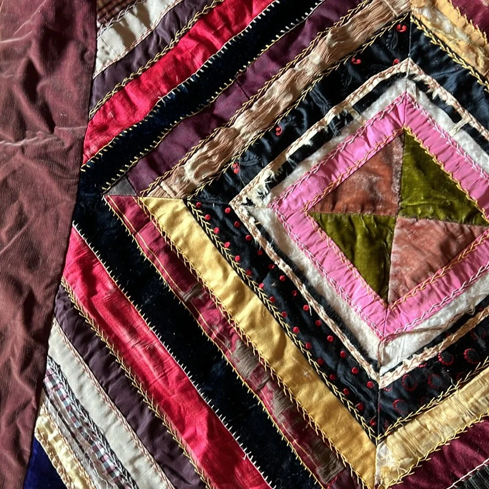 Elegant Multicolor Patchwork Quilt handmade